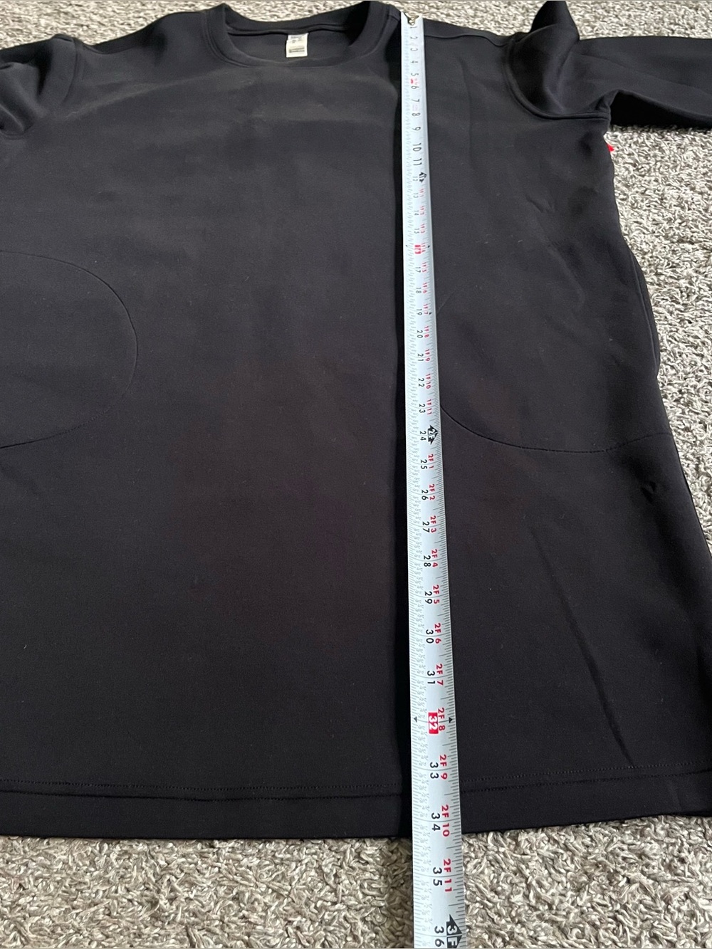 SPANX Air Essentials Crewneck Long Sleeve Dress Black Comfy Sporty Pockets $148 - Picture 5 of 8